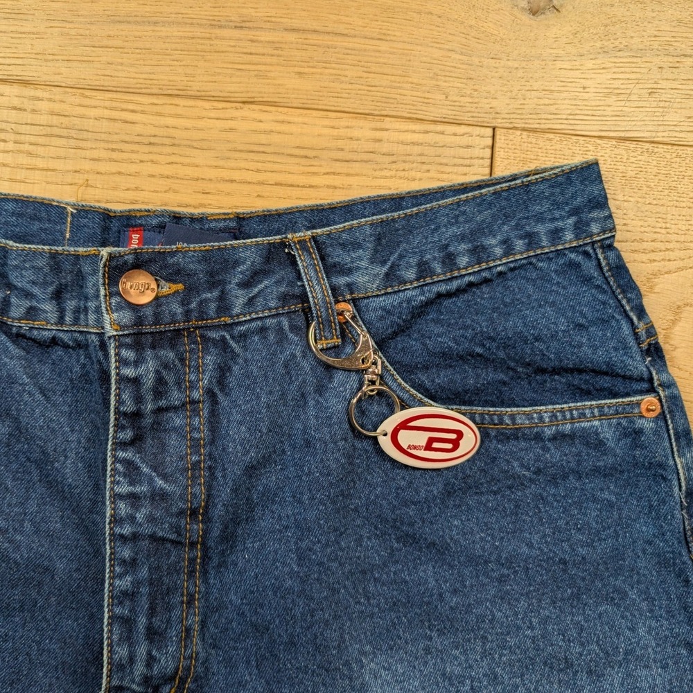 Vintage Bongo High Waisted Tapered Mom Jeans Medium Wash Blue Denim Size 16W - Picture 2 of 8